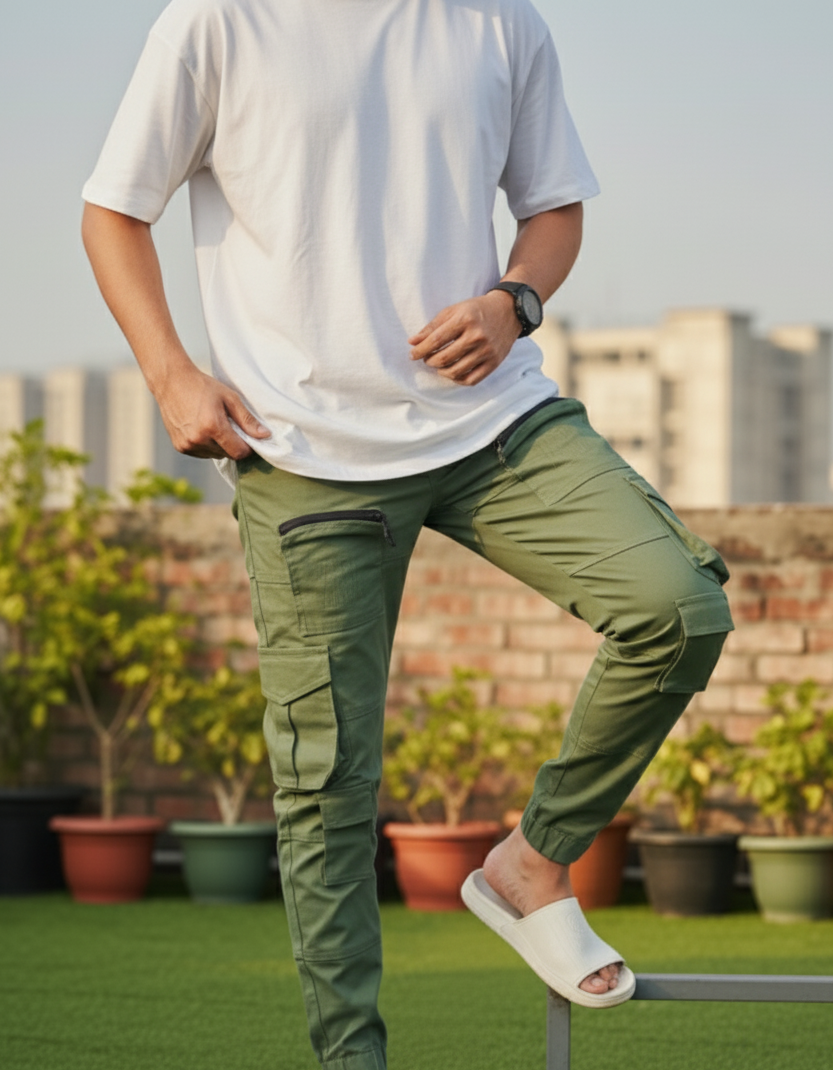 URBAN RENA PREMIUM GREEN CARGO TROUSER