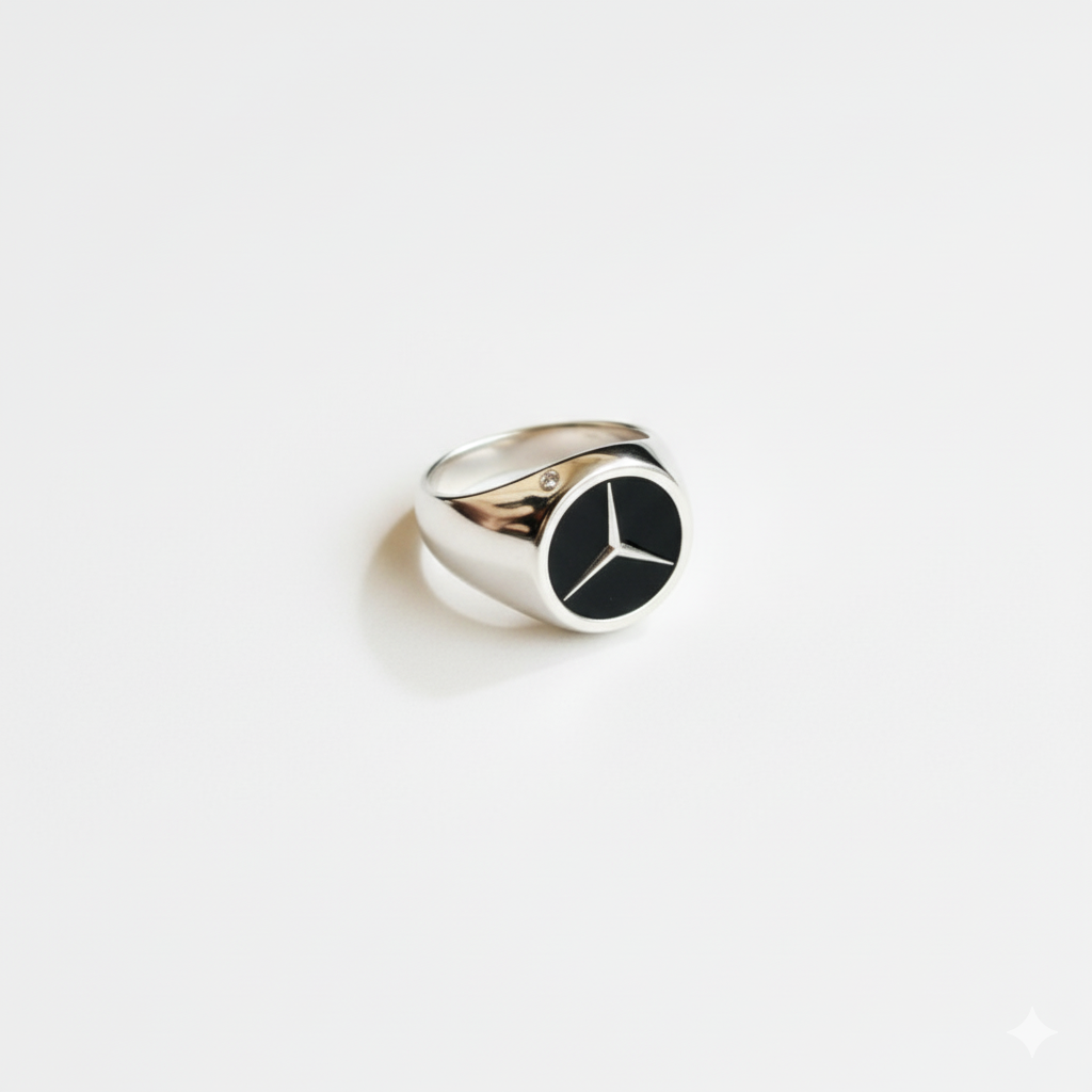 MERCEDES SIGN STAINLESS STEEL RING
