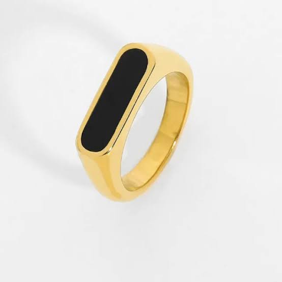 ITALIAN STAINLESS STEEL GOLD RING