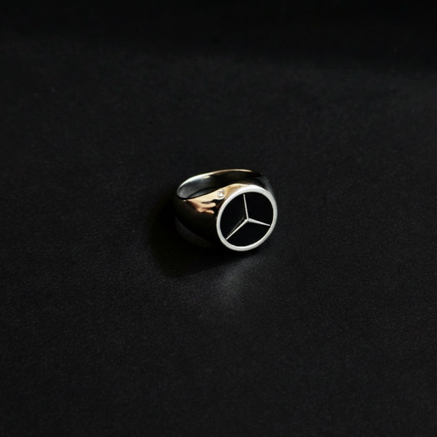 MERCEDES SIGN STAINLESS STEEL RING